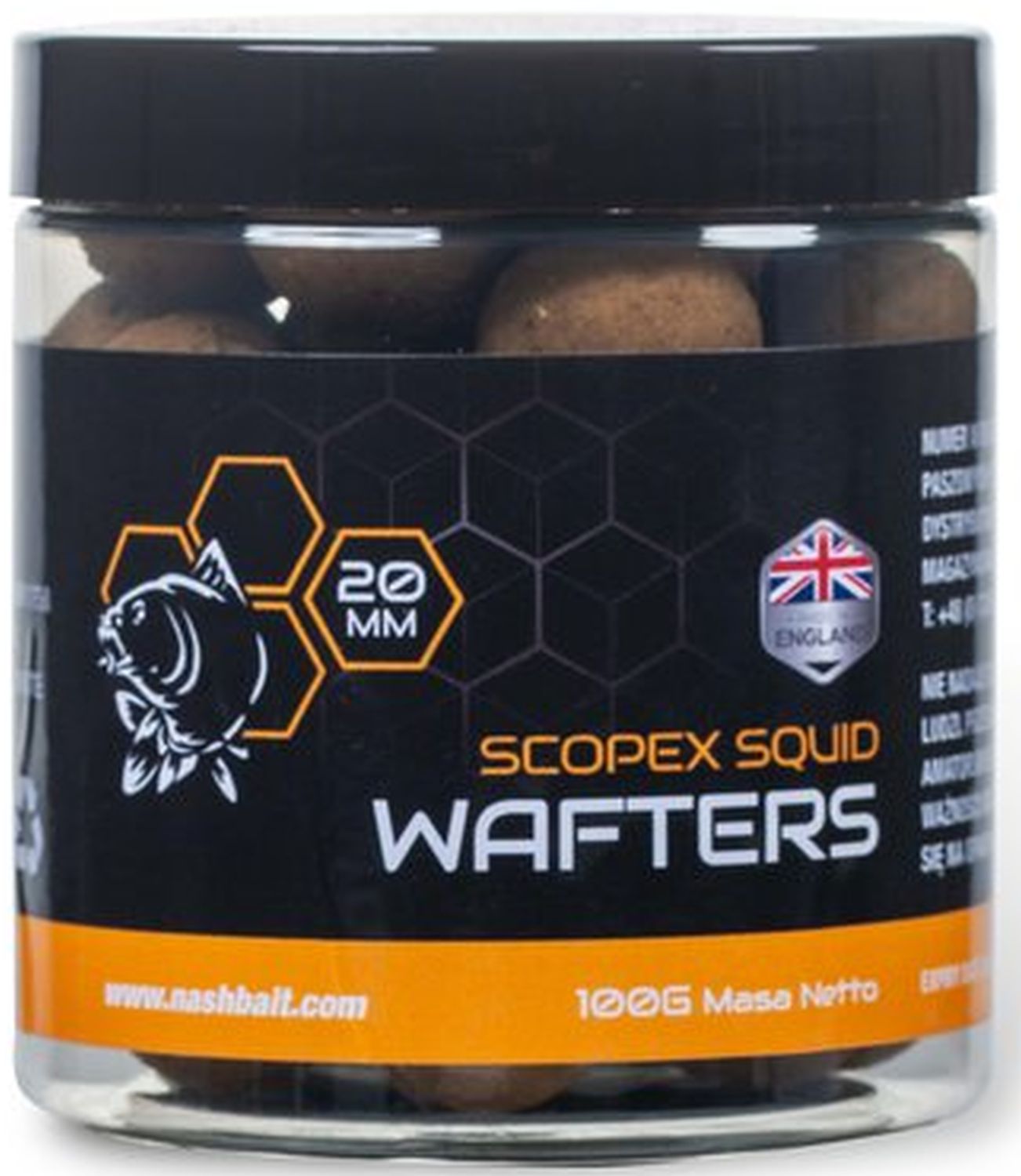 Boilies Wafters Nash 2024, Scopex Squid, 24mm, 100g