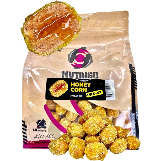 Boilies Cu Miez Lichid Lk Baits Nutrigo Feed-ex, Porumb Dulce, 20mm, 800g