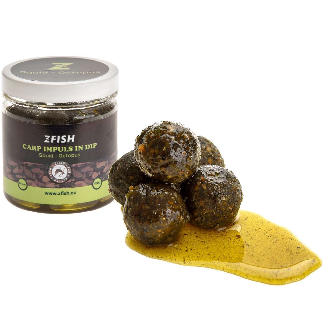 Boilies de Carlig Z-Fish in Dip Carp Impuls, Squid &amp; Octopus, 20mm, 150g