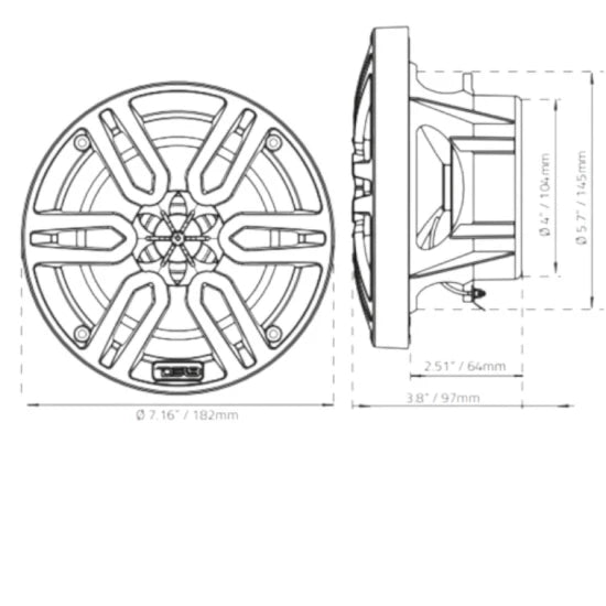 Boxe Marine Ds18 Mp6, 6.5", Alb, 180w, Set 2 Buc