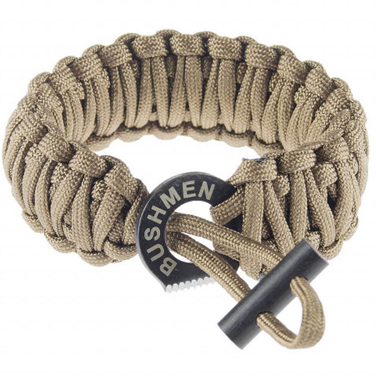 Bratara de Supravietuire 6m din Paracord Coyote Bushmen