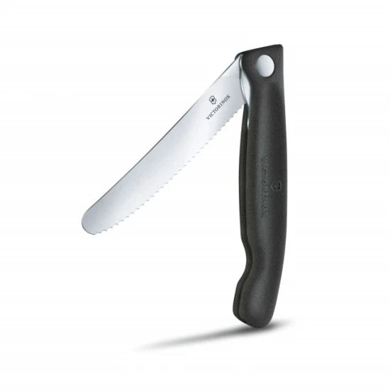 Briceag Cutit Pliabil Victorinox, Swiss Classic Paring Knife, Lama Zimtata 11cm, Negru