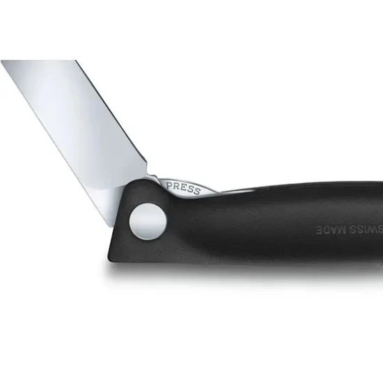 Briceag Cutit Pliabil Victorinox, Swissclassic Paring Knife, Lama Zimtata 11cm, Negru