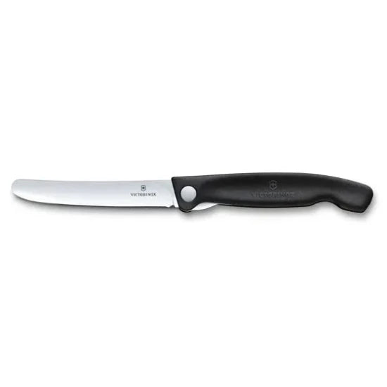 Briceag Cutit Pliabil Victorinox, Swissclassic Paring Knife, Lama Zimtata 11cm, Negru