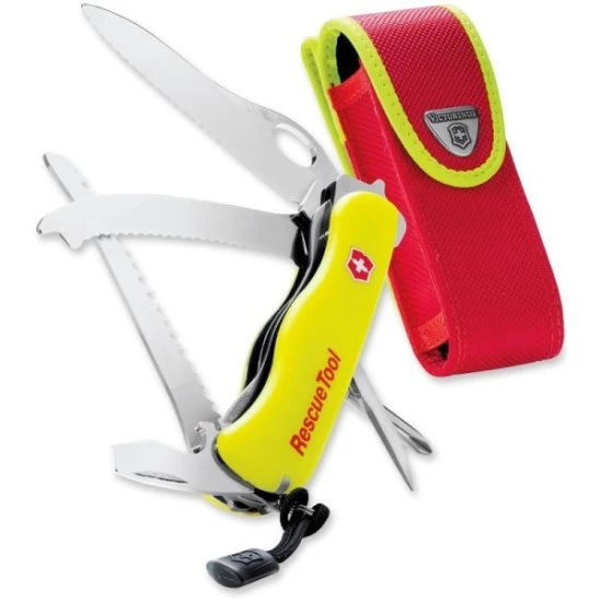 Briceag Multifunctional Rescue Tool, 11.1 Cm, Teaca Nylon, Galben Fluo