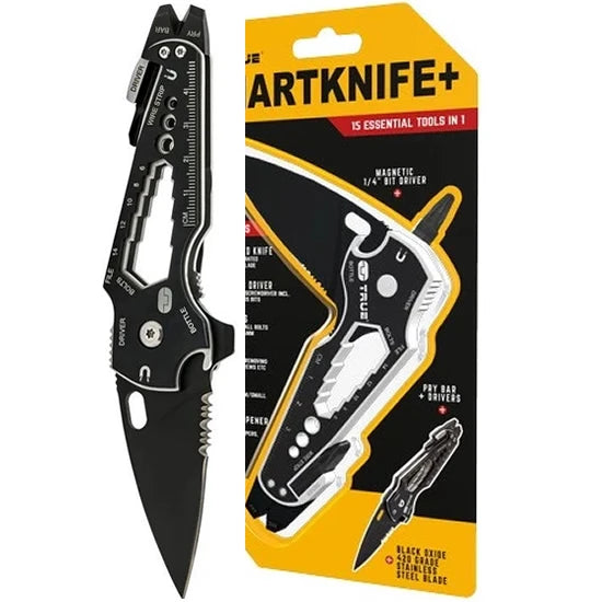 Briceag Multifunctional True Utility Smartknife , Black Oxide 420 Steel, Lama 5.50cm