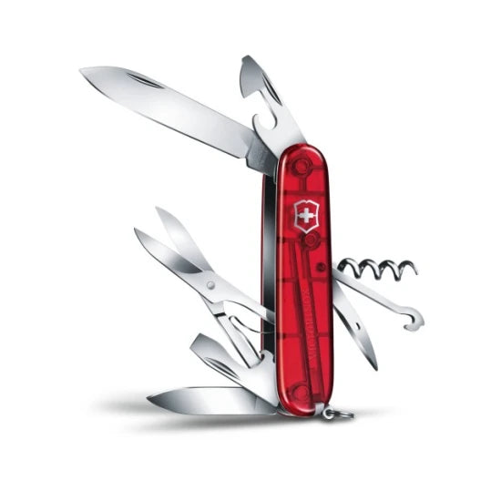 Briceag Multifunctional Victorinox Climber, Rosu Transparent, 9.10cm