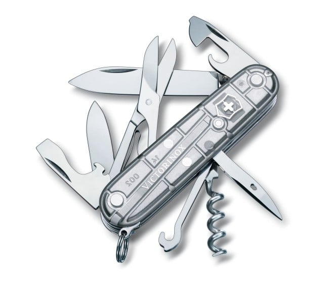 Briceag Multifunctional Victorinox Climber Silvertech, Argintiu Transparent, 9.10cm