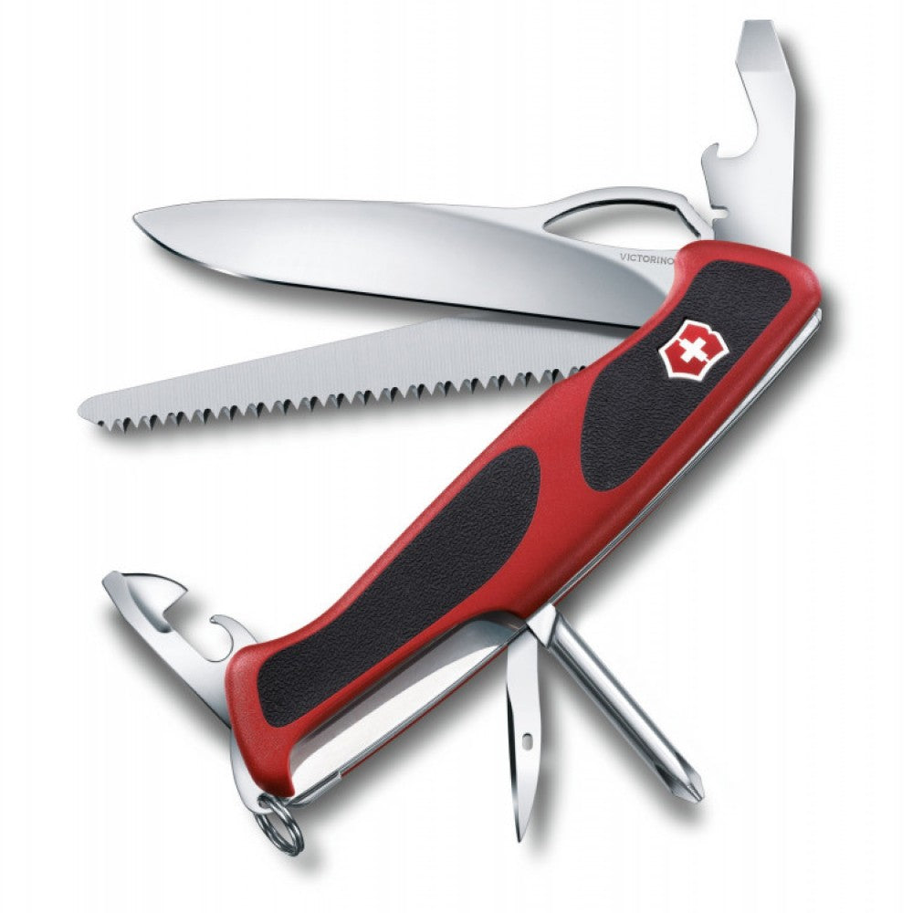 Briceag Multifunctional Victorinox, Ranger 78 M Grip, 13cm Rosu/Negru, Blister