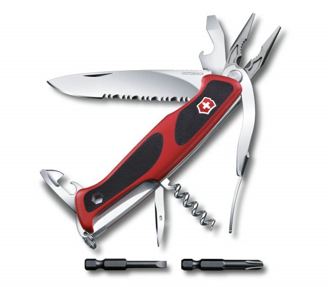 Briceag Multifunctional Victorinox RangerGrip 174 Handyman, 13 cm, Rosu/Negru