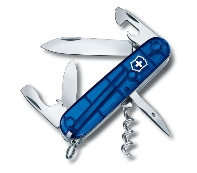 Briceag Multifunctional Victorinox Spartan, albastru transparent, 9.10cm