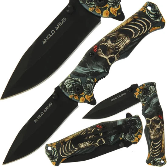 Briceag Ngt Anglo Arms Skull N Roses