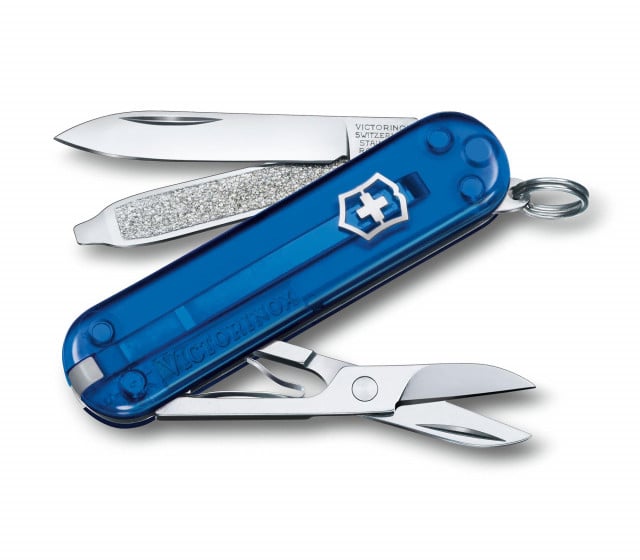 Briceag Victorinox Classic Colors Transparent, Deep Ocean - 0.6223.T2G