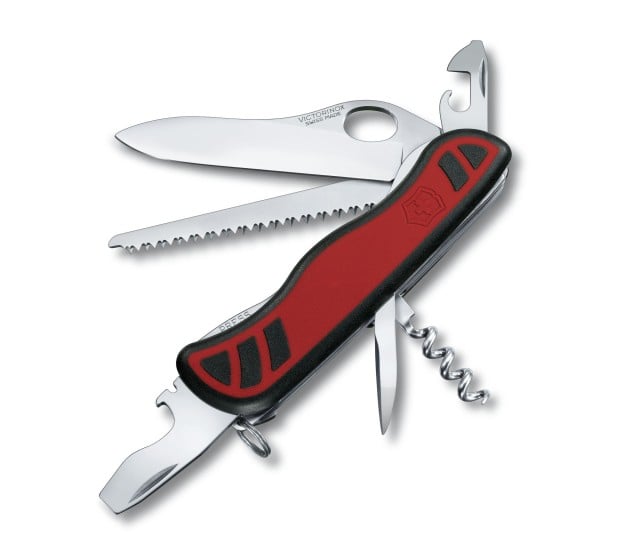 Briceag Victorinox Forester M Grip One Hand, Rosu/Negru, 11.10 cm