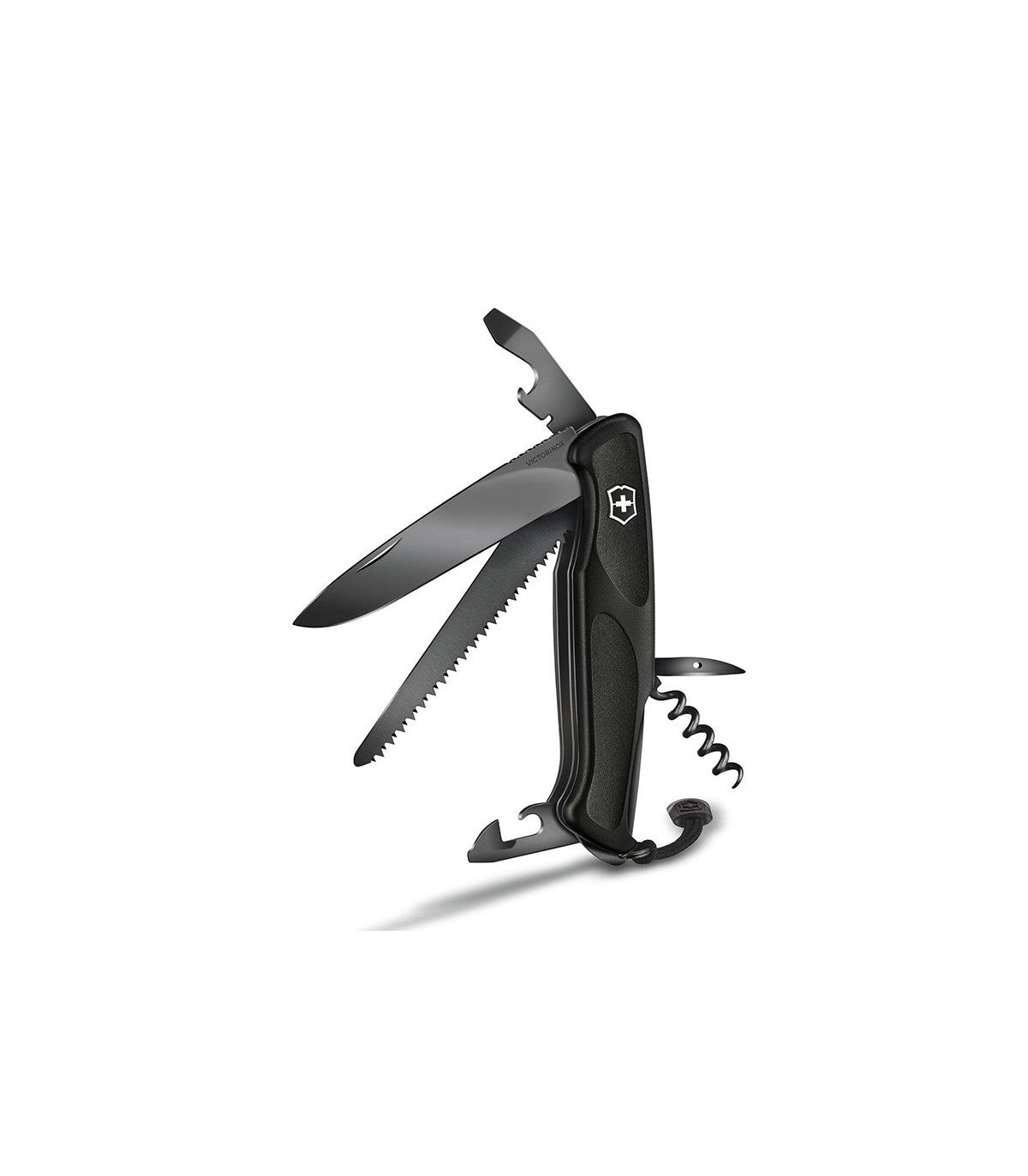 Briceag Victorinox Multifunctional Victorinox Ranger 55 Grip Onyx Black, 13 cm, Negru