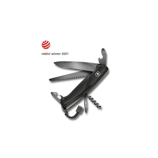 Briceag Victorinox Multifunctional Victorinox Ranger 55 Grip Onyx Black, 13 Cm, Negru