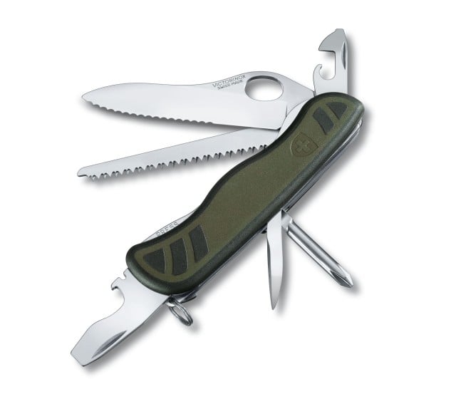 Briceag Victorinox Official Swiss Soldier's Knife 08, One Hand, Verde, 11.10cm