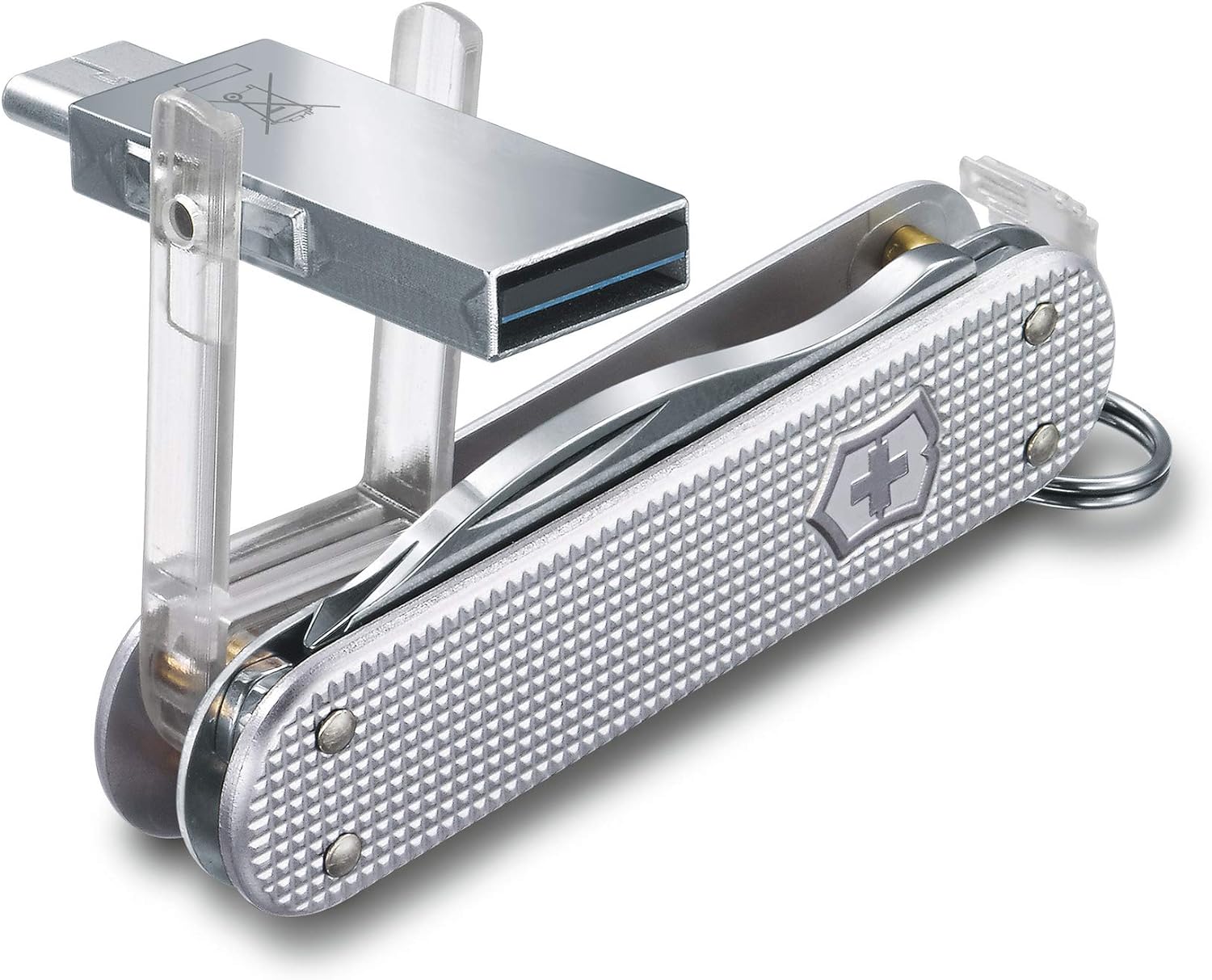 Briceag Victorinox Swiss Army Knife, Jetsetter work, 58 mm, argintiu, USB 3.0/3.1, 32GB, Blister
