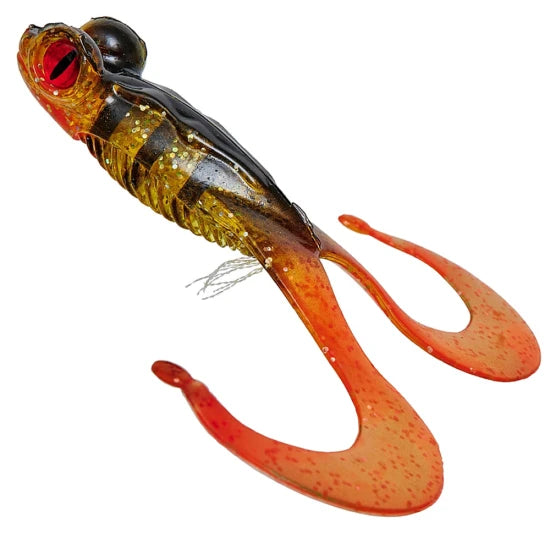 Broasca Gunki Bull Frog, 10cm, 16.1g, Ghost Stripe Frog, 2buc/pac