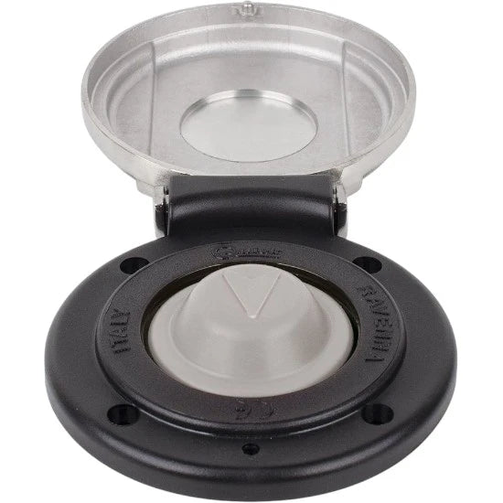 Buton De Punte Pentru Troliu Quick Down, Capac Inox, Negru