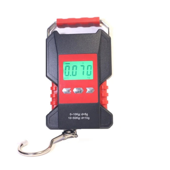 Cantar Electronic Cu Ruleta Si Incarcator 50kg Wei Heng Rosu