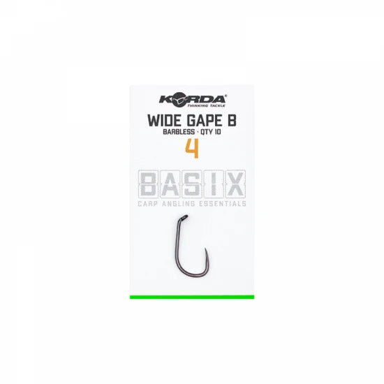 Carlig Korda Basix Wide Gape Barbless Nr.2 10buc/plic