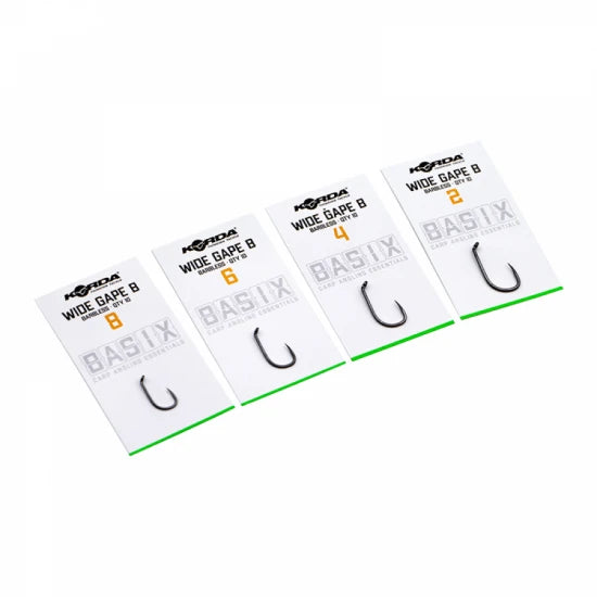 Carlig Korda Basix Wide Gape Barbless Nr.2 10buc/plic