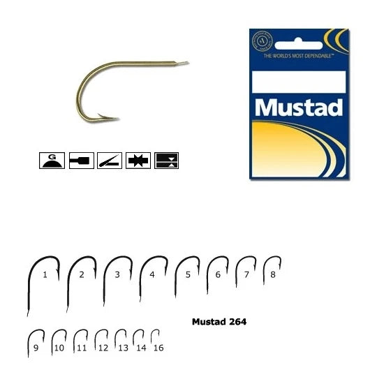 Carlig Mustad Auriu Tija Scurta Nr 10