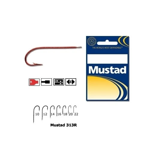 Carlig Mustad Concurs Rosu Tija Lunga Nr18 10 Buc/plic
