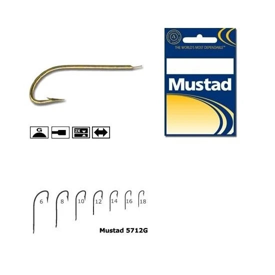 Carlig Mustad Cristal Auriu Fin Tija Lunga  Nr16 10 Buc/plic