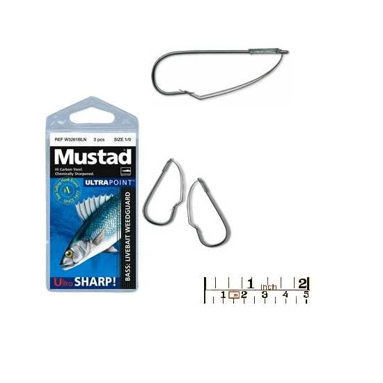 Carlig Mustad Negru Ni Tija Lunga Cu Siguranta Nr. 1/0
