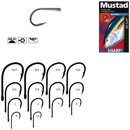 CARLIG MUSTAD NICHEL PT. CRAP 1/0