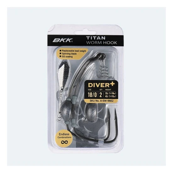 Carlige Bkk Titan Diver Rapitori Nr.6/0  8-10g  2buc/plic