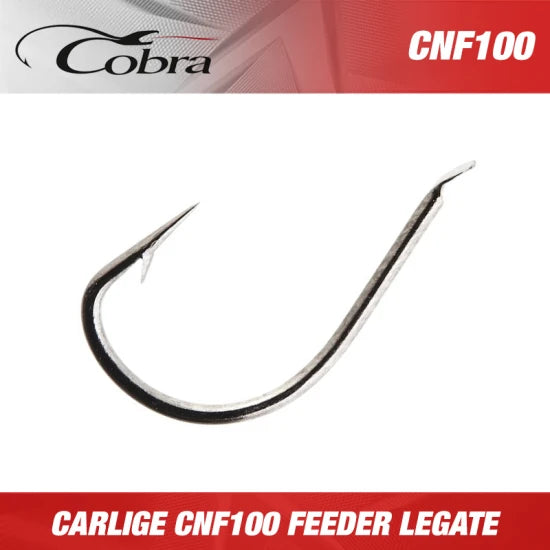Carlige Cobra Cnf100 Feeder Legate Nr.4 Fir 0.20mm 10buc/plic