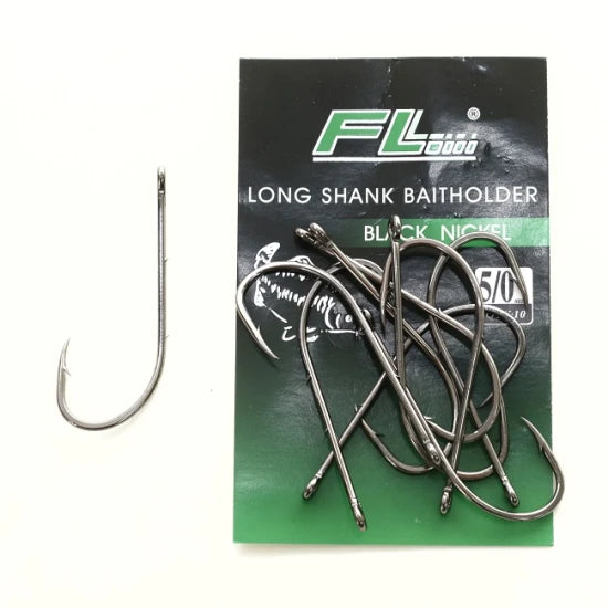 Carlige Fl Long Shank Baitholder 10buc/plic Marime 4/0