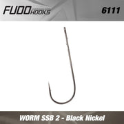 Carlige Fudo Worm Ssb Bn Black Nickel Nr.2/0  5buc/plic