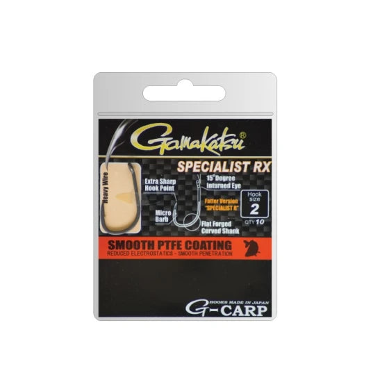 Carlige Gamakatsu G-carp Specialist Rx Nr 6 / 10buc Per Plic