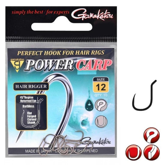 Carlige Gamakatsu Power Carp Hair Rigger Bl Nr.8 10buc/plic