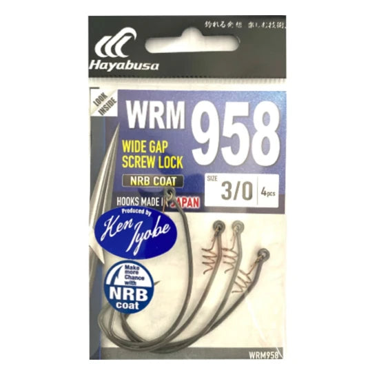 Carlige Hayabusa Wide Gap Screw Lock Wrm 958 Nr 5/0 3 Buc