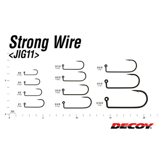 Carlige Jig Decoy Jig11b Strong Wire Black Nr.5/0 5buc/plic