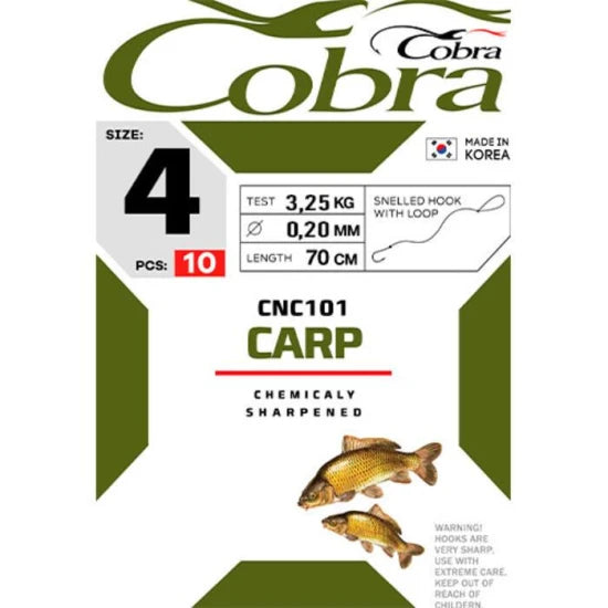 Carlige Legate Cobra Carp Cnc101 Nr.4  10buc/plic