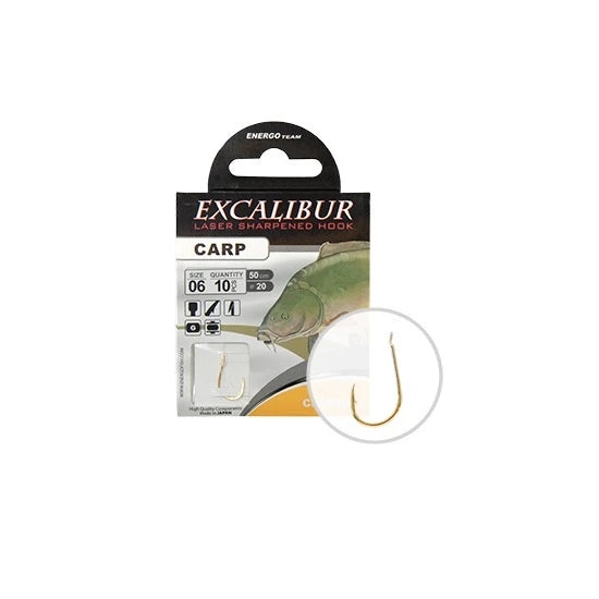 Carlige Legate Excalibur Carp Classic Gold Nr.2 10buc/plic