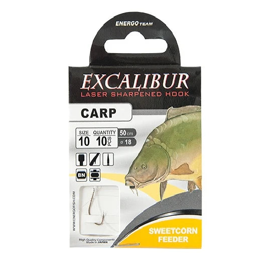 Carlige Legate Excalibur Sweetcorn Feeder Nr.10 10buc/plic