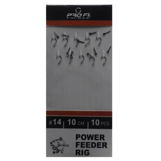 Carlige Legate Feeder Pro Fl Fluorocarbon 10cm 10buc Carlig Nr 14 Cu Spin