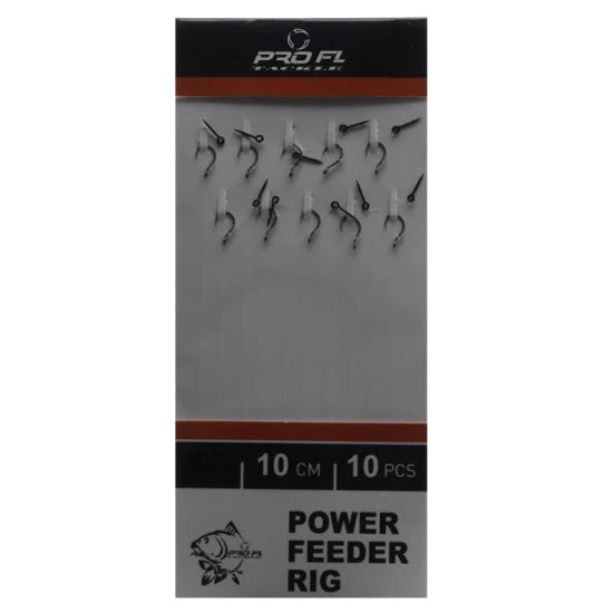 Carlige Legate Feeder Pro Fl Fluorocarbon 10cm 10buc Carlig Nr 6 Cu Spin
