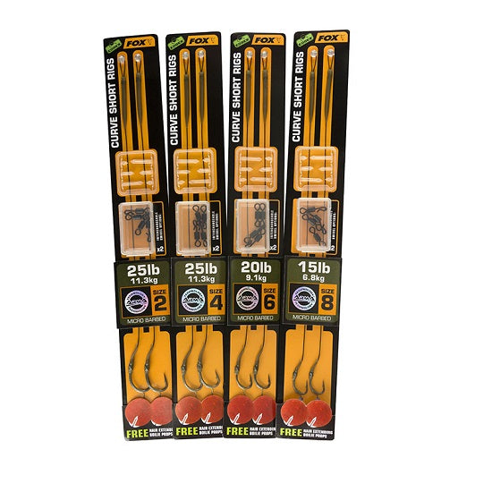 CARLIGE LEGATE FOX Edges Armapoint Curve short rigs 15lb green NR 8 2BUC