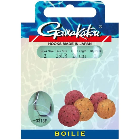 Carlige Legate Gamakatsu Mont. Boilie 3313ns Nr.6 0.25mm/20cm 2buc/pl