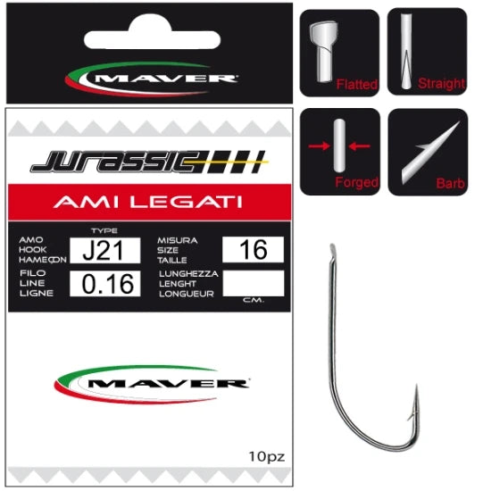 Carlige Legate Maver Jurassic J21 Nr 2-0.30