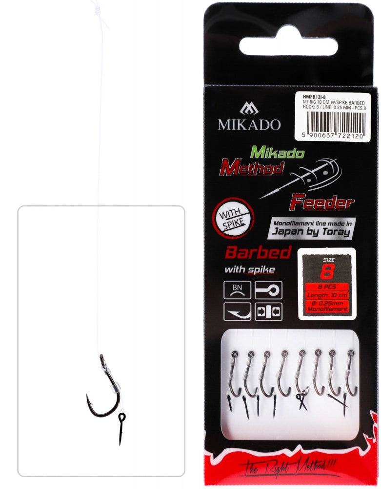 CARLIGE LEGATE MIKADO METHOD FEEDER RIG 10CM Nr.4 0.28mm 8buc/plic
