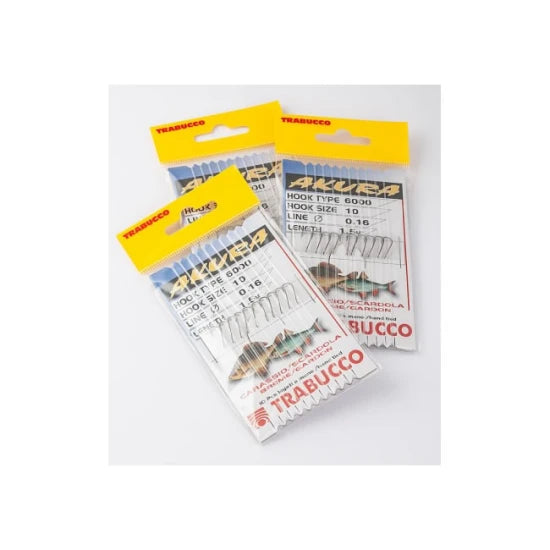 Carlige Legate Trabucco Akura Pentru Caras Rosioara Si Scobar Nr16x0.10mm 10buc/plic